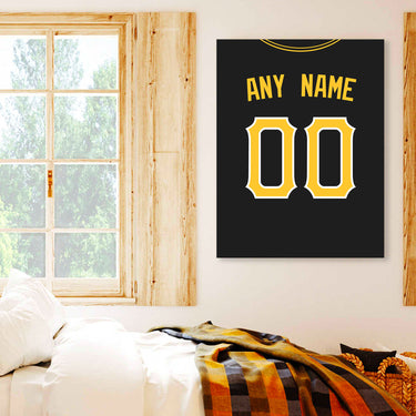 Pittsburgh Jersey Custom Canvas Print Wall Art for Boy Girl Men Women Baseball Personalized Canvas Art